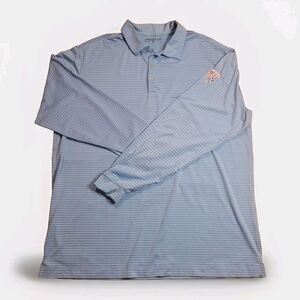 Nike Golf Dri-Fit Long Sleeve Polo Shirt Men's XL Light Blue Collared Golf Patch